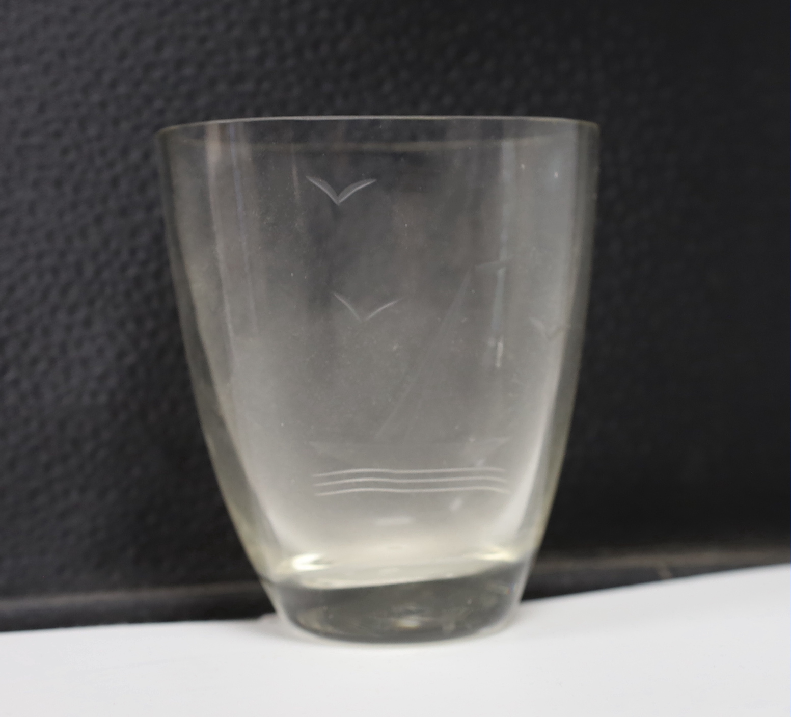 Two Orrefors glass vases, tallest 21.5cm